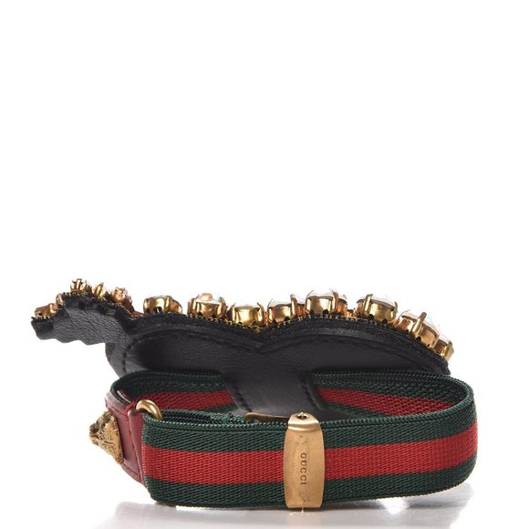 Gucci Web Crystal Heart Bracelet in Red NEW IN BOX - Picture 5 of 13